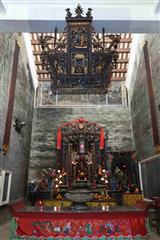 The Government gazetted today (October 10) the declaration of Lo Pan Temple in Kennedy Town as a monument under the Antiquities and Monuments Ordinance. Photo shows the main altar dedicated to Lo Pan and caimen (wooden panel) inside the temple.