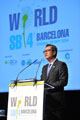 陈茂波昨日（巴塞罗那时间十月二十九日）在巴塞罗那出席世界环保楼宇会议２０１４，并在会议中致辞。